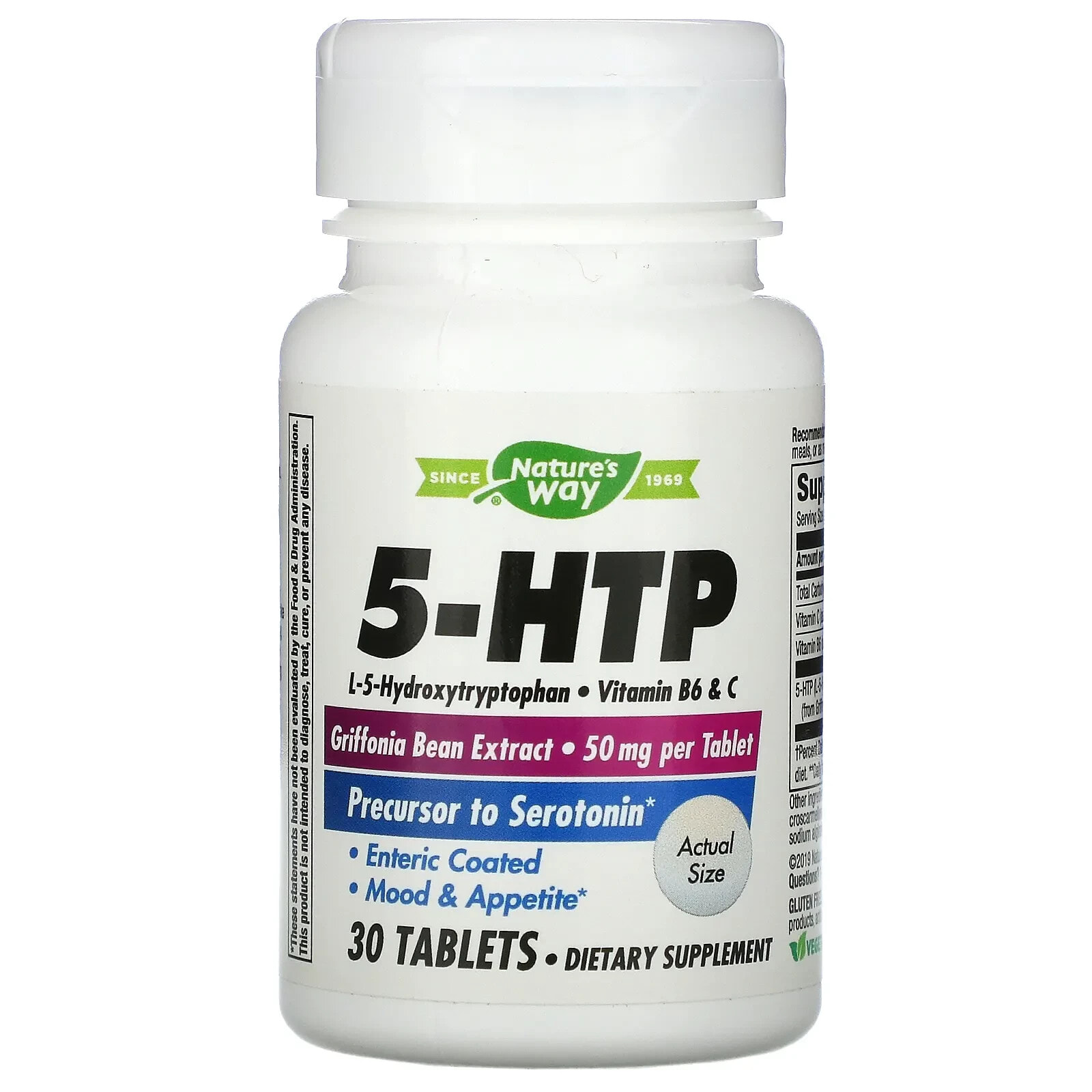 Nature's Way, 5-HTP, 50 мг, 60 таблеток
