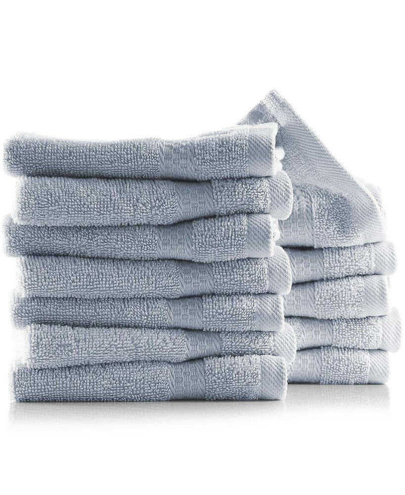Hearth & Harbor bath Towel Collection, 100% Cotton Luxury Set of 12 Multipurpose Wash Cloths