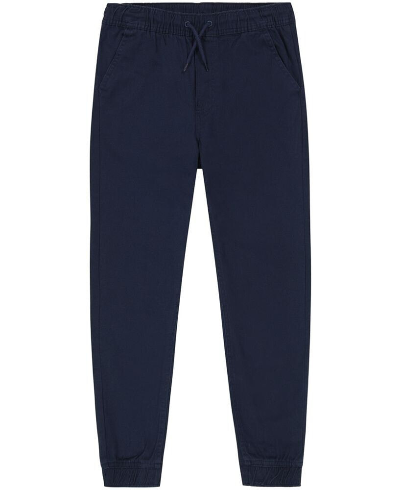 Nautica big Boys Uniform Husky Evan Tapered-Fit Stretch Joggers with Reinforced Knees