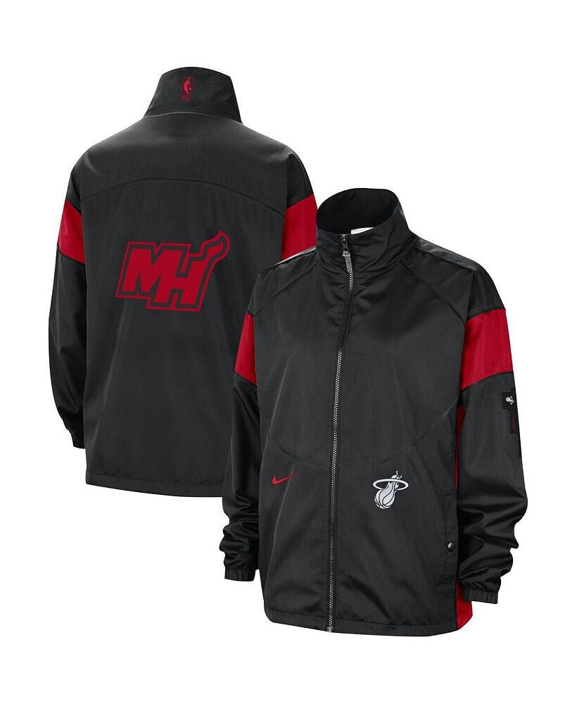 Nike women's Black/Red Miami Heat 2023/24 City Edition Courtside Swoosh Fly Full-Zip Jacket