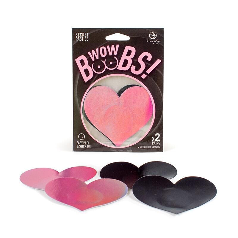 Wow Boobs! Nipple Covers Heart Shapped Holographic