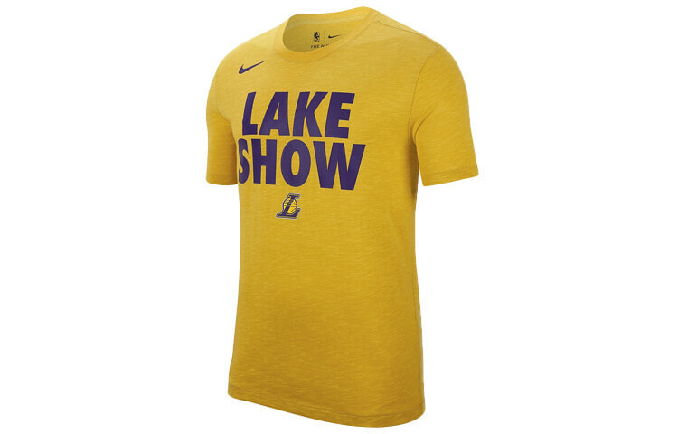 Nike 洛杉矶湖人队 NBA Dri-FIT短袖T恤 男款 黄色 / Футболка Nike NBA Dri-FITT AQ6587-728