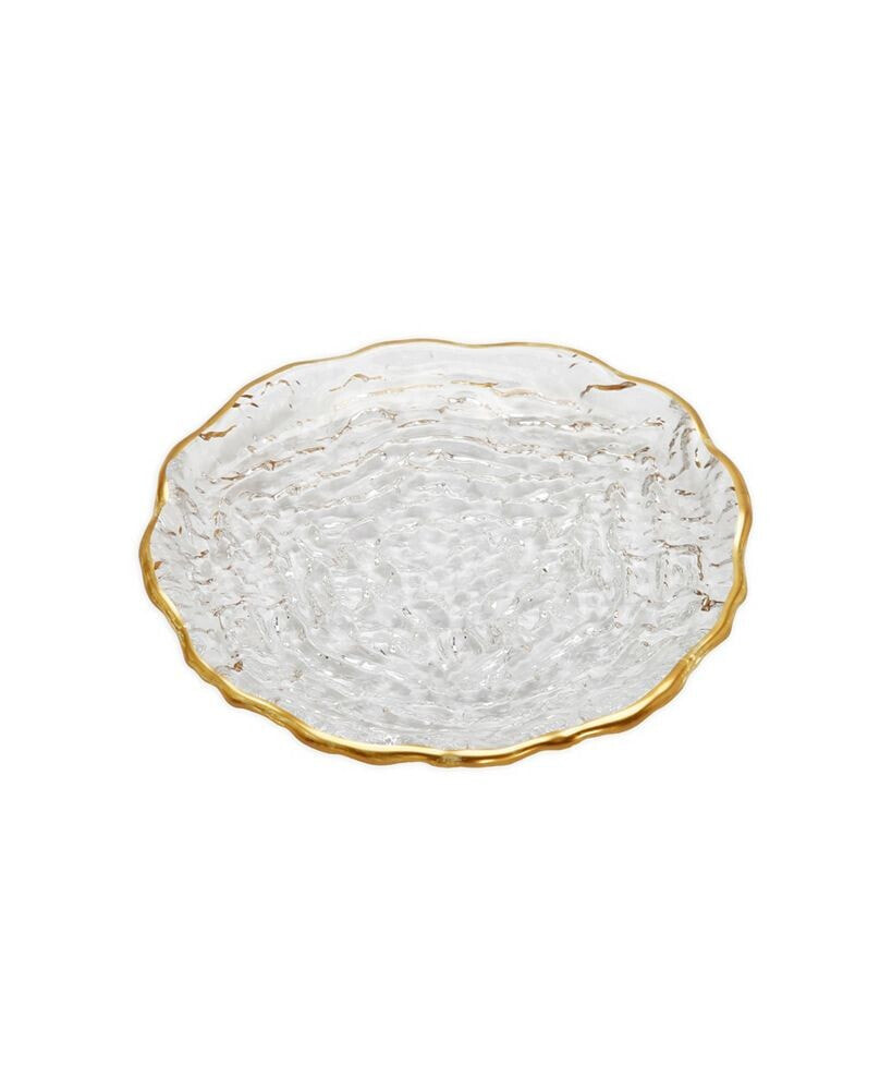 Classic Touch glass Dessert Plates, Set of 4