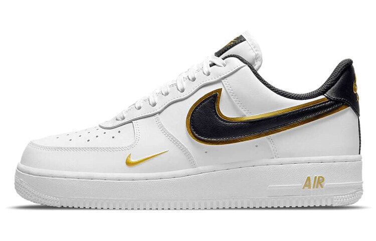 Nike Air Force 1 Low 双钩 低帮 板鞋 男款 白黑金 / Кроссовки Nike Air Force DA8481-100