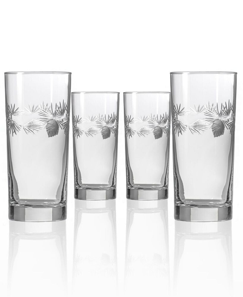 Rolf Glass icy Pine Cooler Highball 15Oz - Set Of 4 Glasses