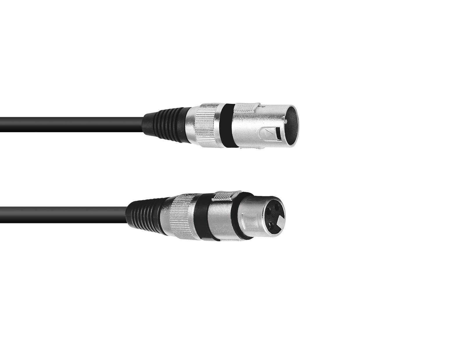 3022050N - XLR (3-pin) - Male - XLR (3-pin) - Female - 5 m - Black