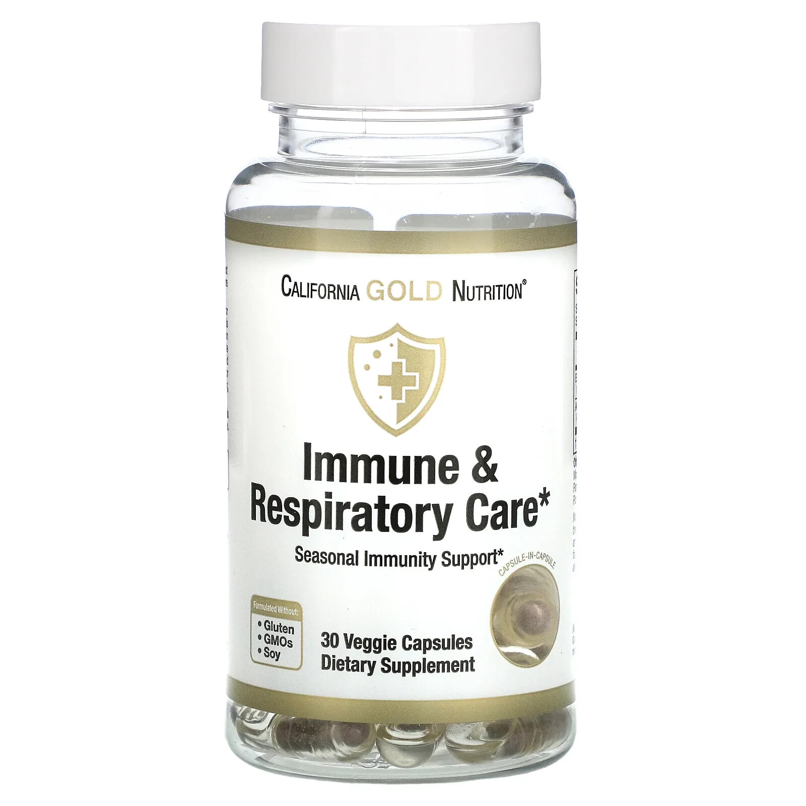 California Gold Nutrition, Immune & Respiratory Care, 90 Veggie Capsules