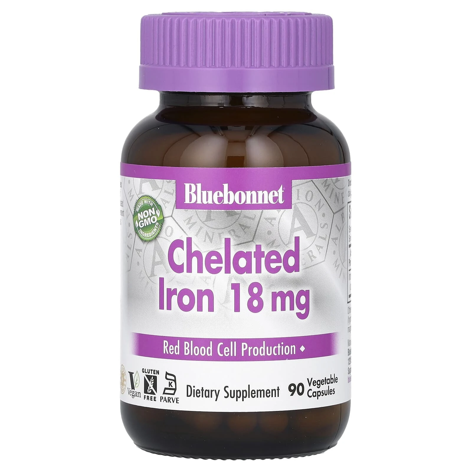 Chelated Iron, 18 mg, 90 Vegetable Capsules