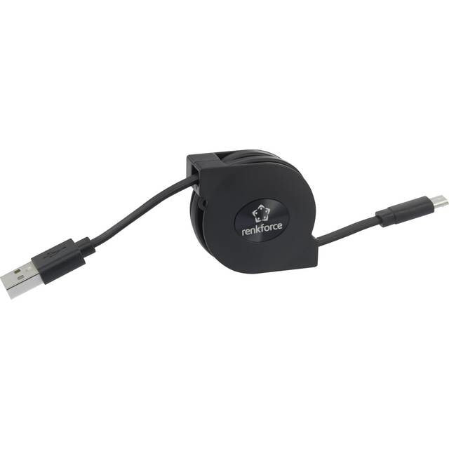Renkforce RF-4352332 USB кабель 0,8 m 2.0 USB A Micro-USB B Черный