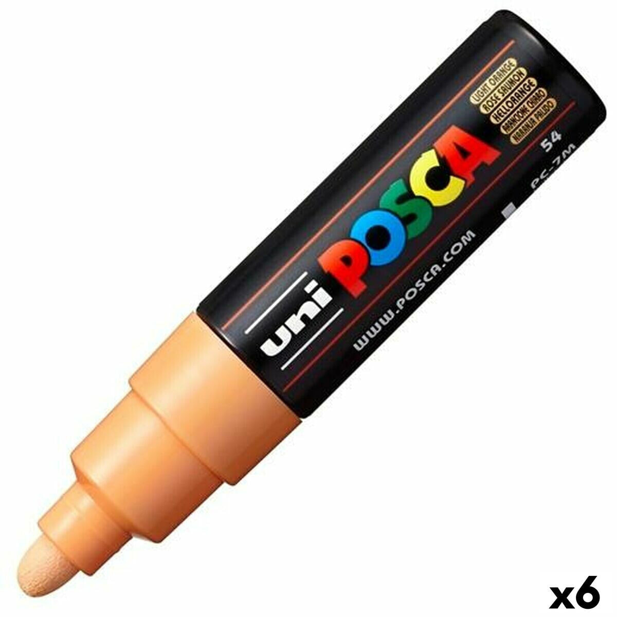 Фетр POSCA PC-7M Light Оранжевый 6 штук