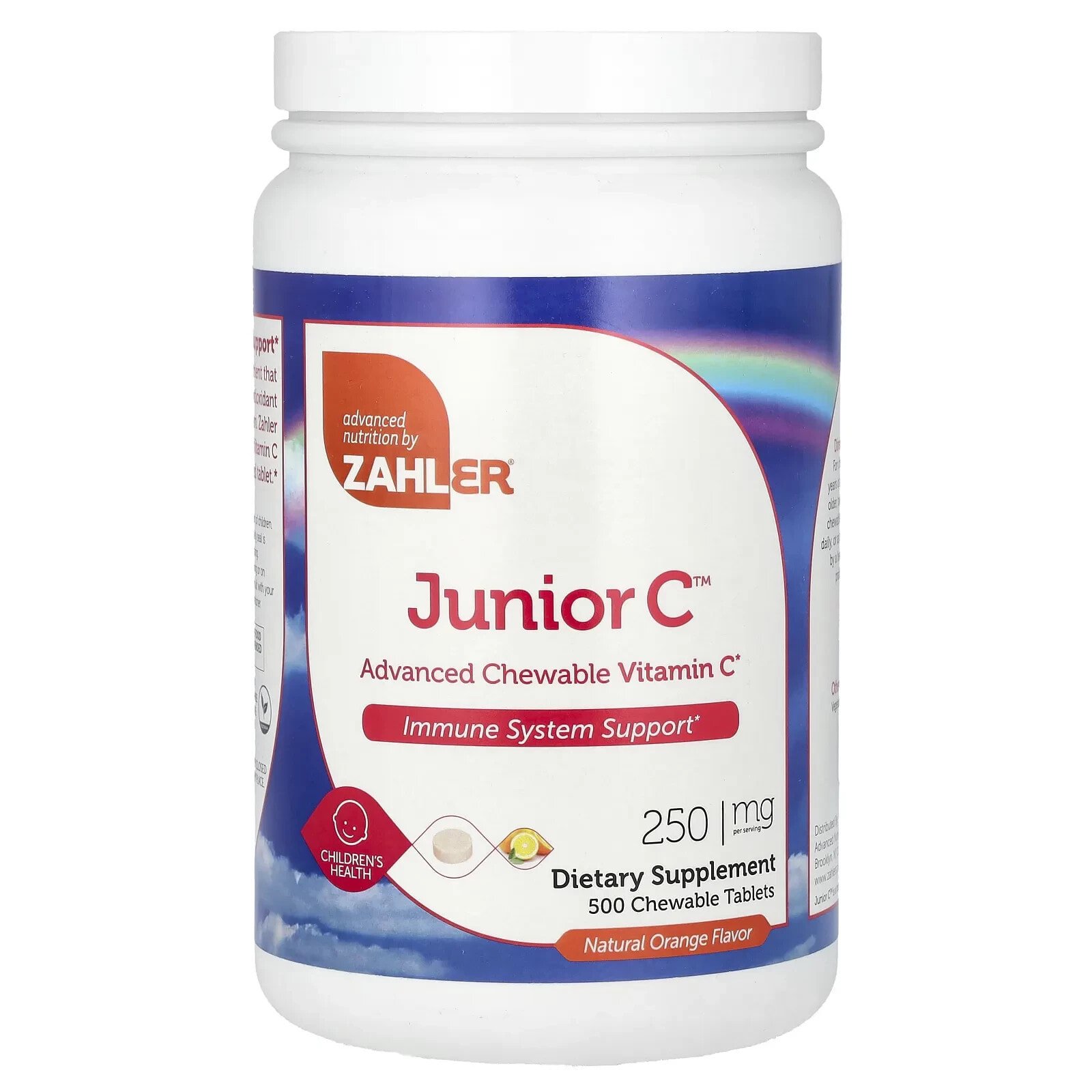 Junior C, Advanced Chewable Vitamin C, Natural Orange, 250 mg, 90 Chewable Tablets