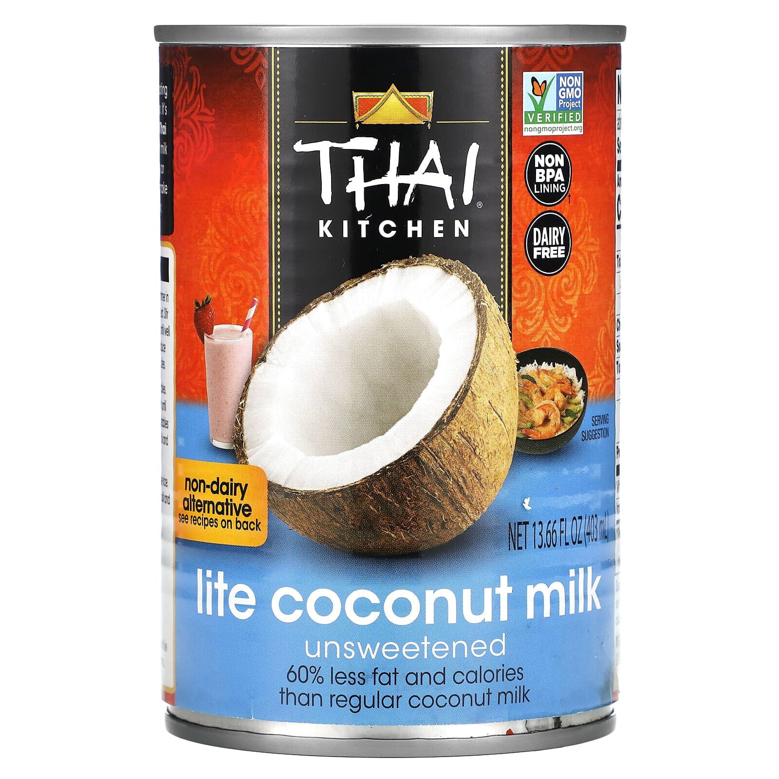 Lite Coconut Milk, Unsweetened, 13.66 fl oz (403 ml)