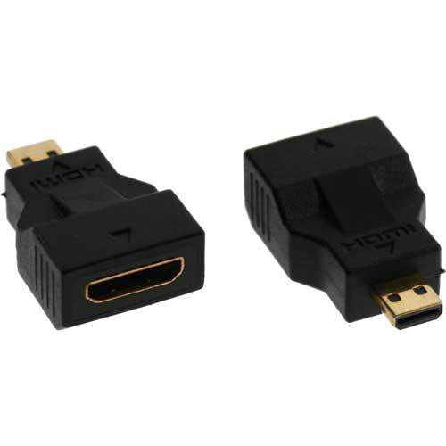 InLine 17690C кабельный разъем/переходник HDMI C HDMI D Черный
