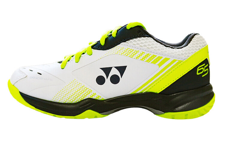 YONEX 65 3 Badminton Shoes Unisex Low-Top White Lime