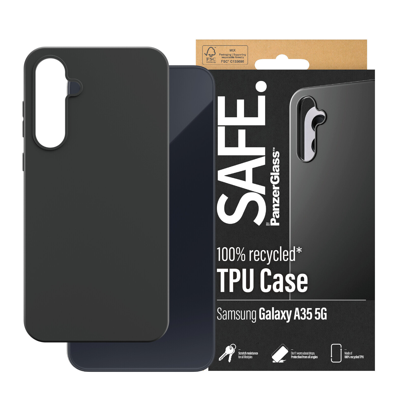 PanzerGlass SAFE. by Case Samsung New A34 5G Black чехол для мобильного телефона Крышка Прозрачный SAFE95692