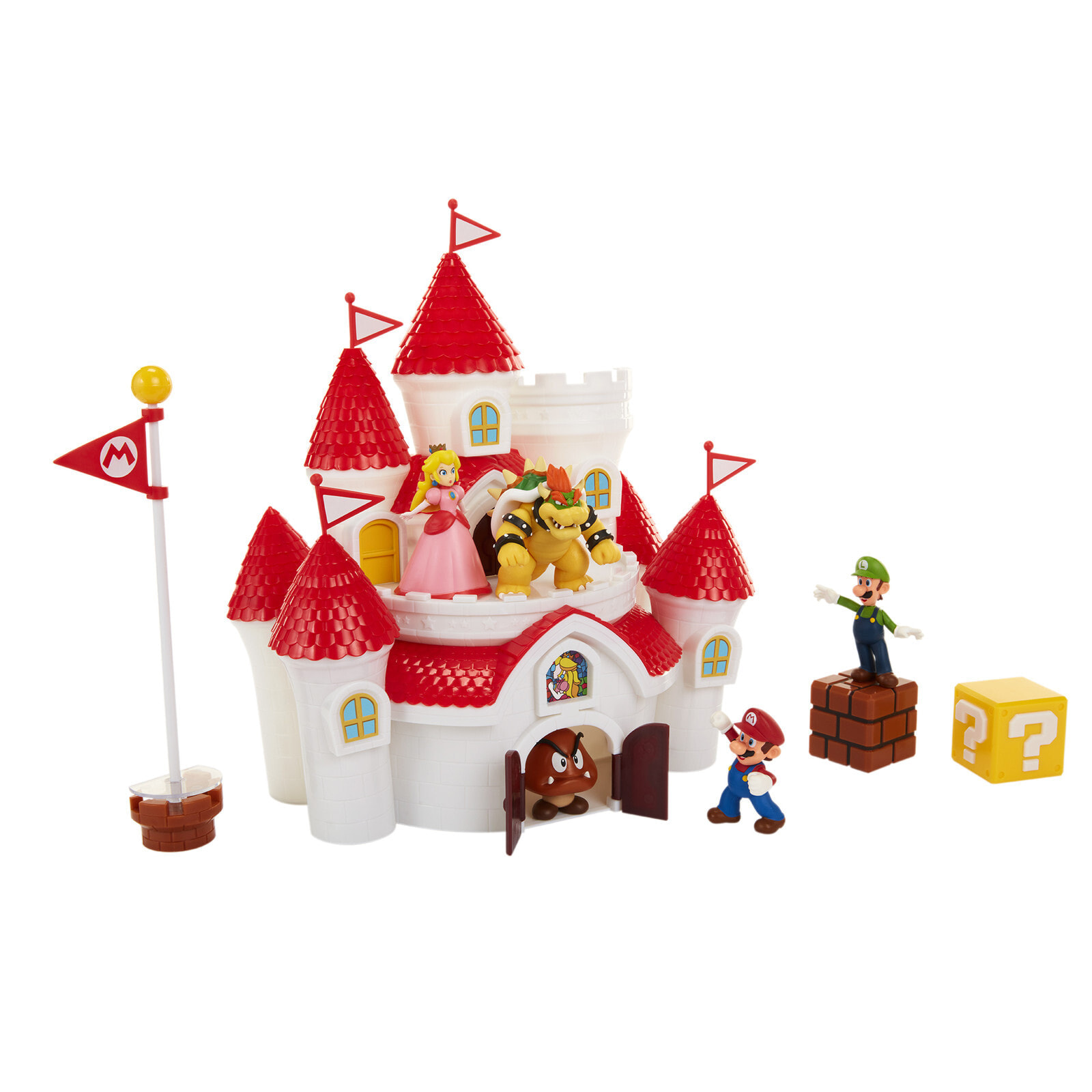 Игровой набор Nintendo Super Mario Deluxe Mushroom Kingdom Castle Замок  Марио с 5 фигурками 6 см и 4 Аксессуарами , Марио, Луиджи, Принцессу Пич,  Боузера — купить недорого с доставкой, 226138