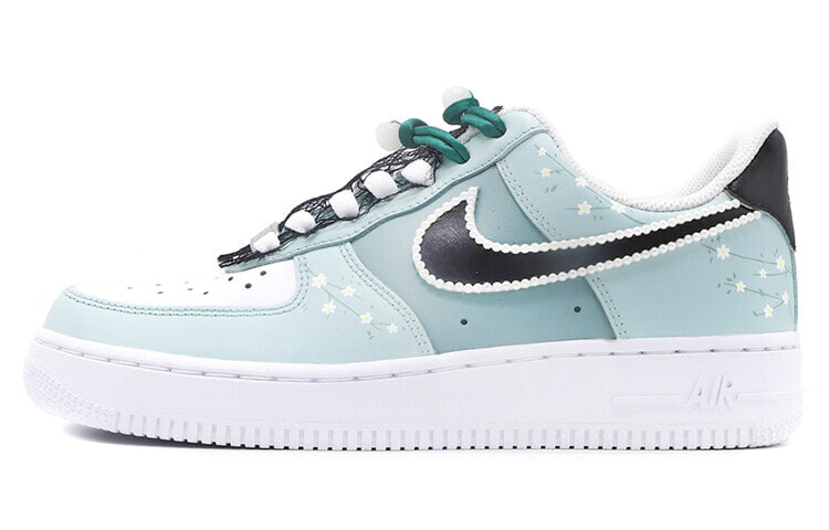 【定制球鞋】 Nike Air Force 1 Low 空军一号 旗袍 中国风定制 低帮 板鞋 女款 豆沙绿白黑 / Кроссовки Nike Air Force DD8959-100