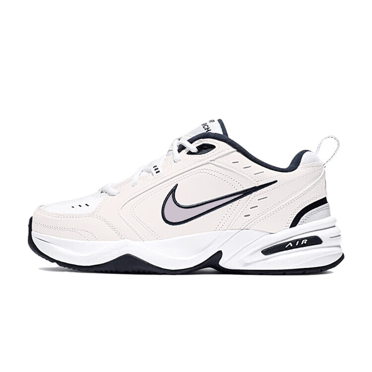 Nike Air Monarch 4 Anti-Slip Wear-Resistant Low-Top Chunky Sneakers Unisex Purple Beige