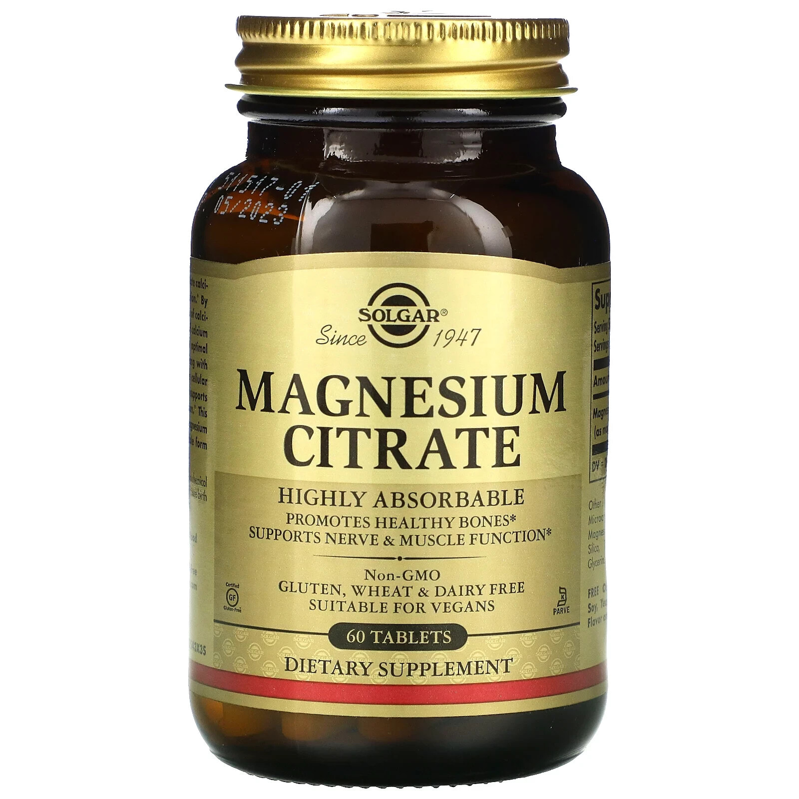 Solgar Magnesium Citrate Цитрат магния 60 таблеток