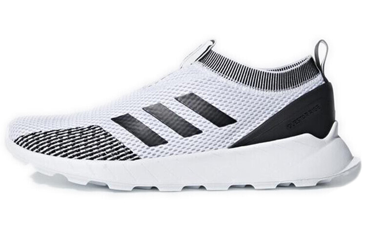 adidas neo Questar Rise Sock 防滑耐磨减震 低帮 跑步鞋 男款 黑白 / Обувь спортивная Adidas neo Questar Rise Sock Running Shoes