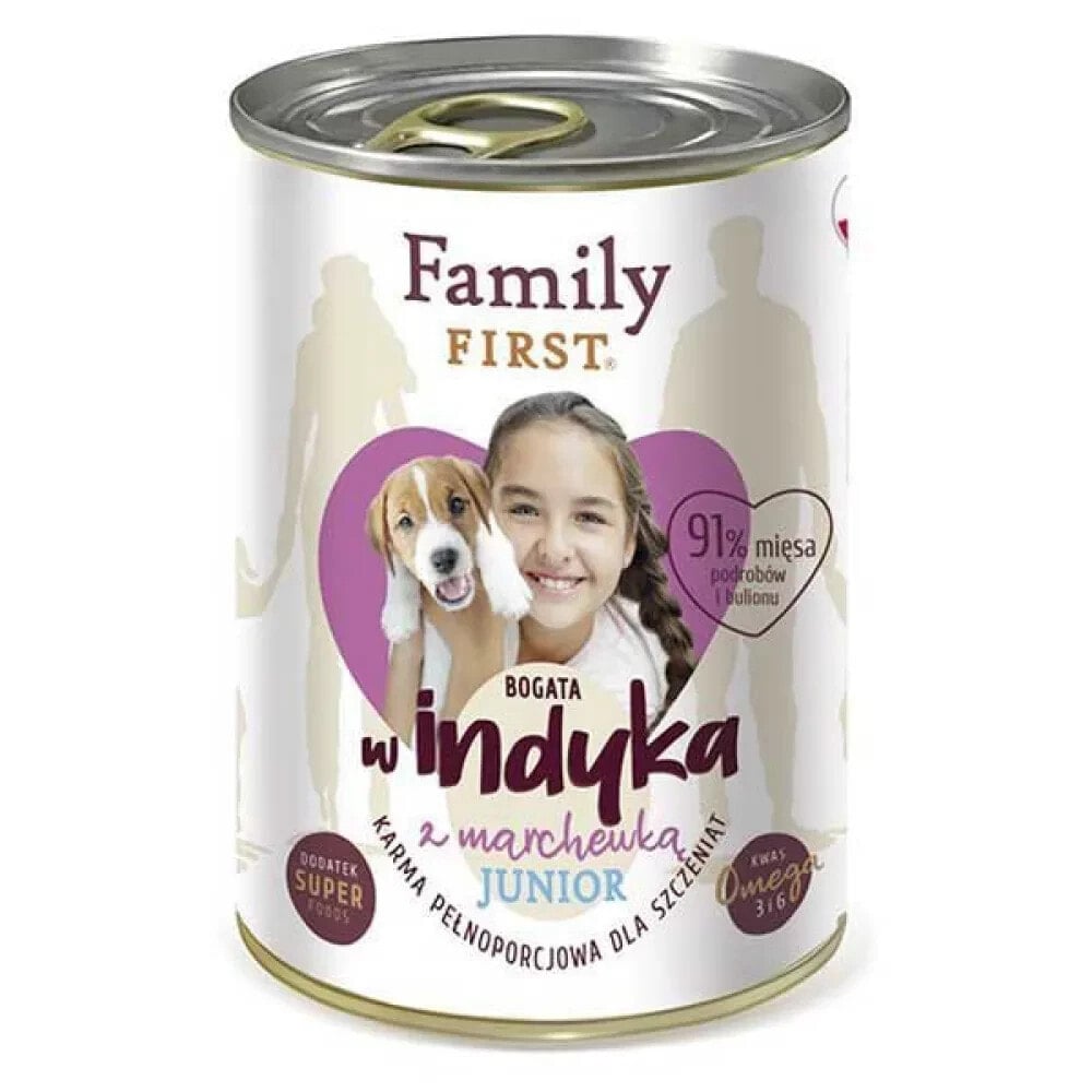 FAMILY FIRST Junior Turkey With Carrots 400g Wet Dog Food