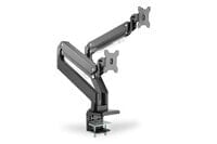 DIGITUS Universal Dual Monitor Mount with Gas Spring and Clamp Mount