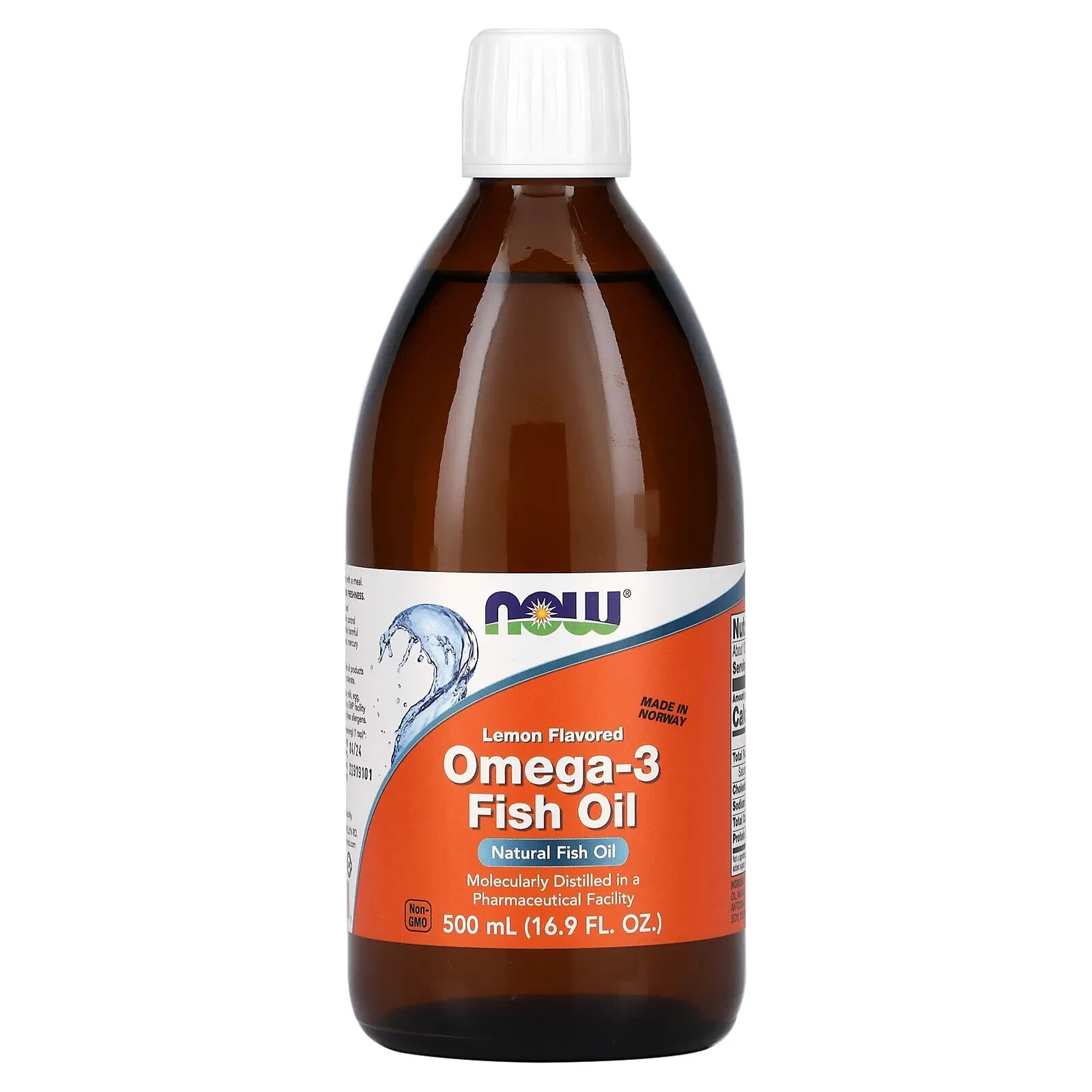 NOW Omega-3 Fish Oil Lemon -- 7 fl oz