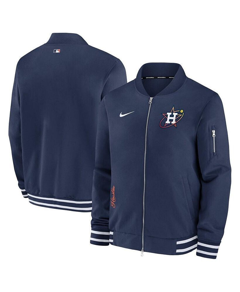 Nike men's Navy Houston Astros Authentic Collection Game Time Bomber Full-Zip Jacket
