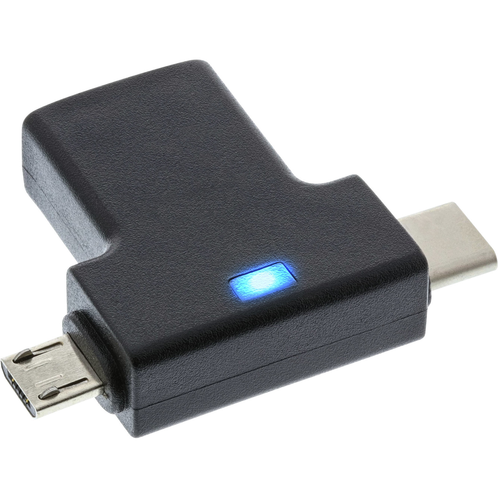 InLine 35804 кабельный разъем/переходник USB Type A USB Type C, Micro-USB Черный