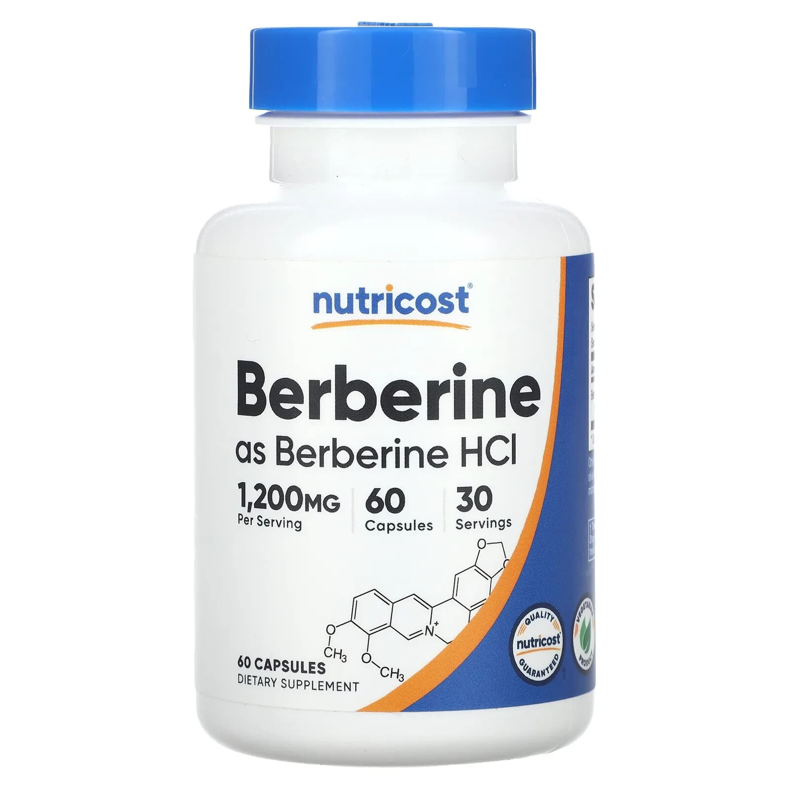 Nutricost, Berberine as Berberine HCI, 600 mg, 60 Capsules