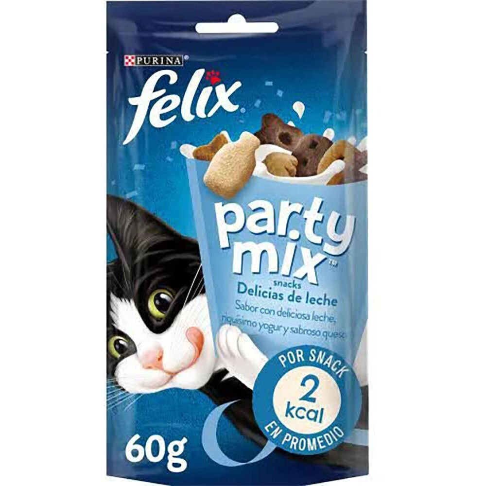 PURINA Felix Party Mix Dairy Delight 60g Cat Snack 8 Units