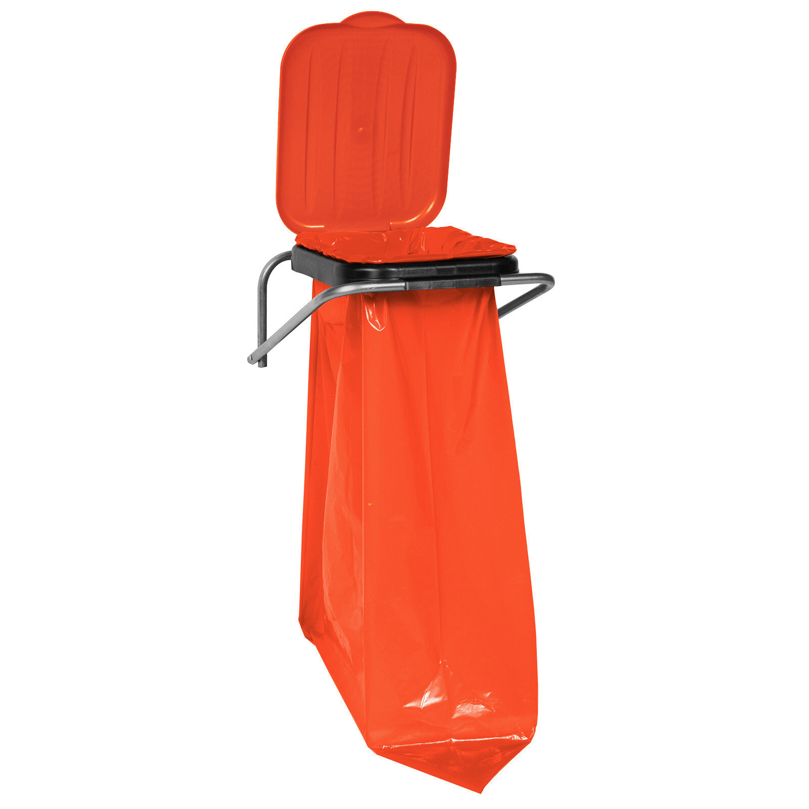 Wall mounted holder for waste segregation red - 120L bags