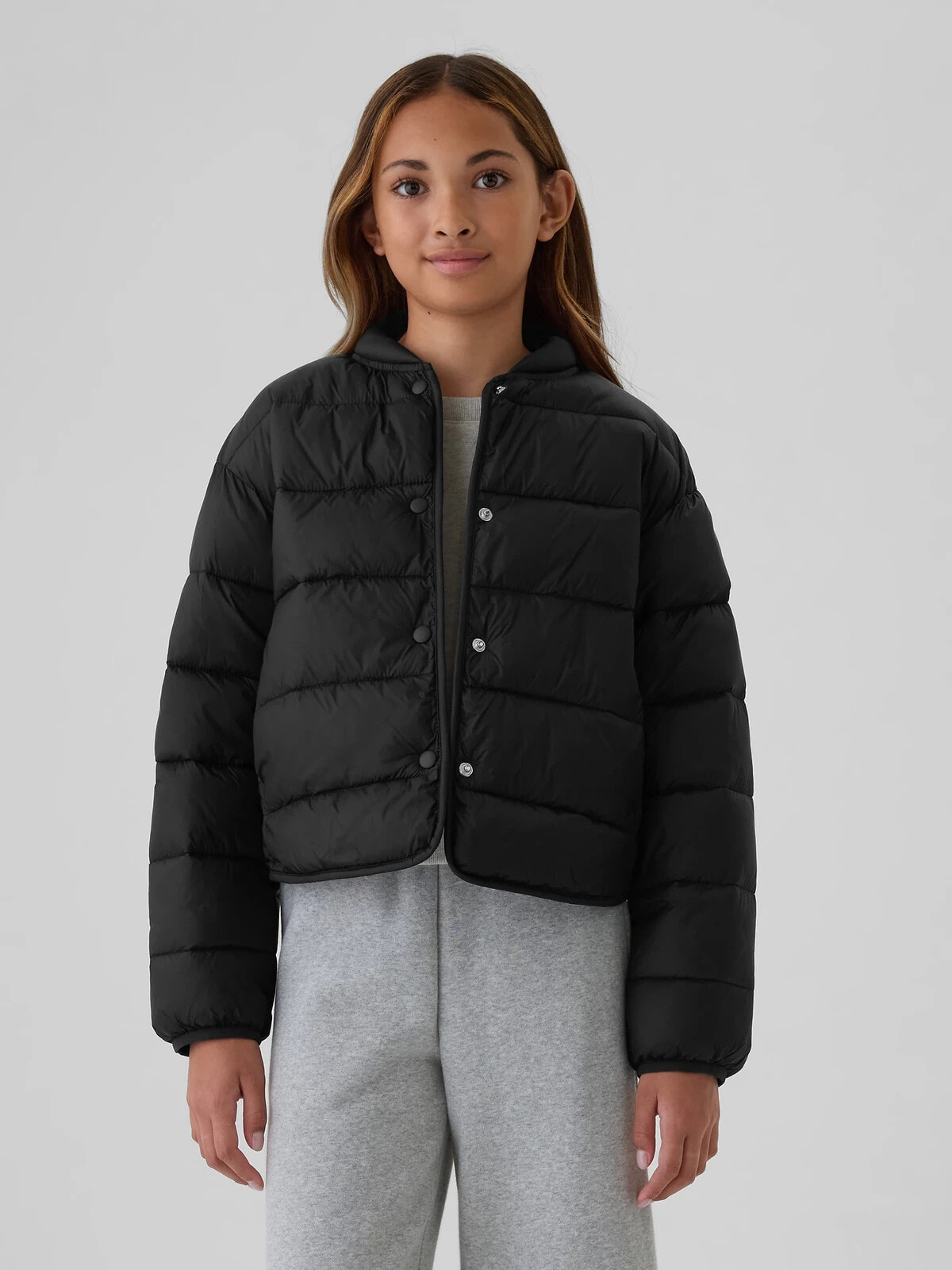 Kids Recycled Lightweight Puffer Bomber Jacket