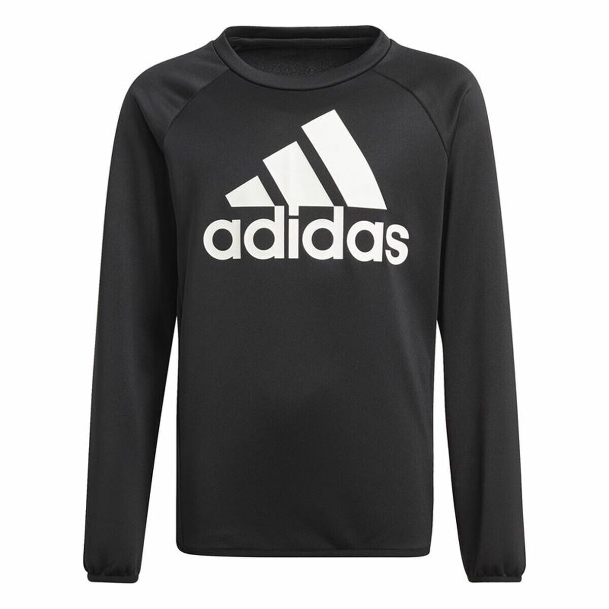 Children’s Sweatshirt without Hood Adidas Designed To Move Big Logo Black