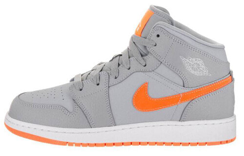 Jordan Air Jordan 1 Mid 中帮 复古篮球鞋 GS 桔灰 / Кроссовки Jordan Air Jordan 1 Mid GS 554725-008