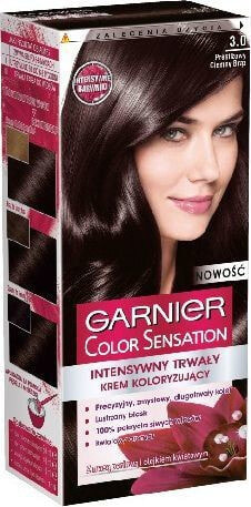 Garnier Color Sensation Permanent Hair Color 3.0  Насыщенная перманентная крем-краска для волос, оттенок насыщенный темно-коричневый