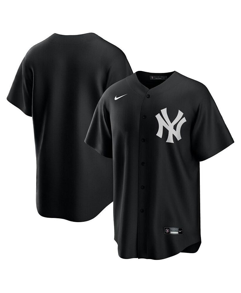 Nike men's Black, White New York Yankees Official Replica Jersey