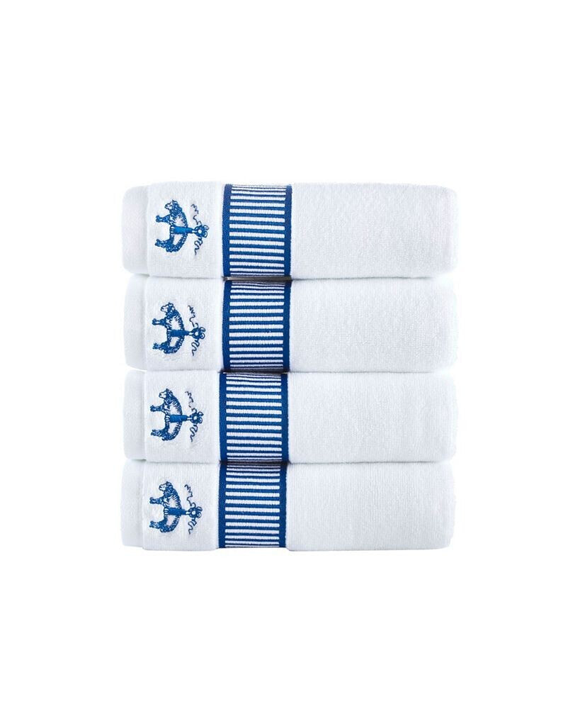 Brooks Brothers brooks Brothers Fancy Border 4 Piece Turkish Cotton Hand Towel Set