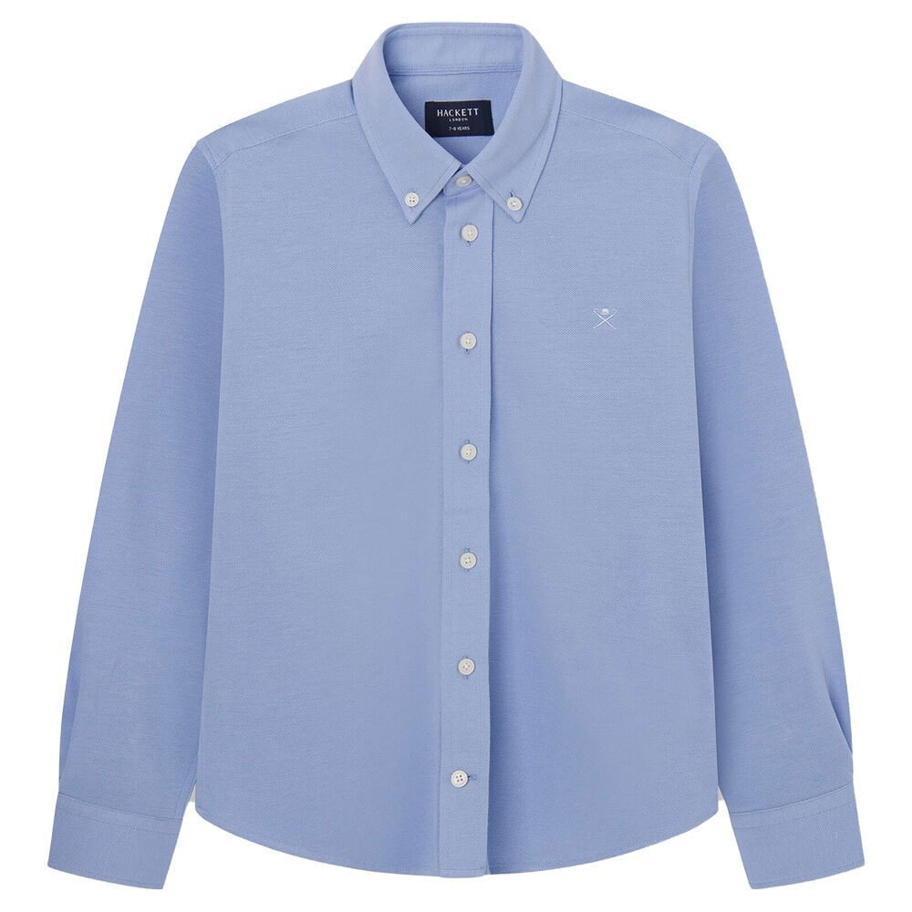 HACKETT Garment Dyed Pique Kids Long Sleeve Shirt