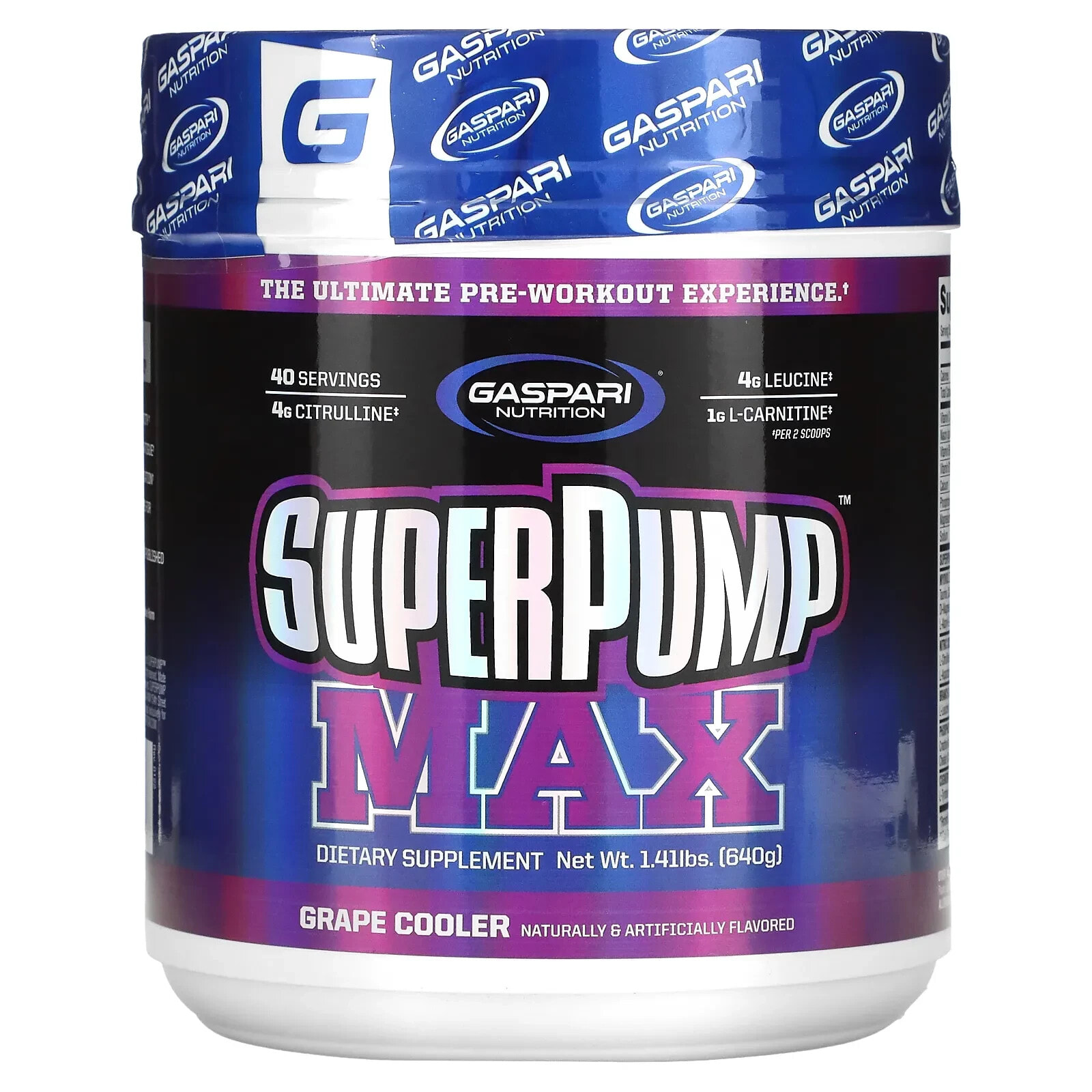 SuperPump Max, Grape Cooler, 1.41 lbs (640 g)