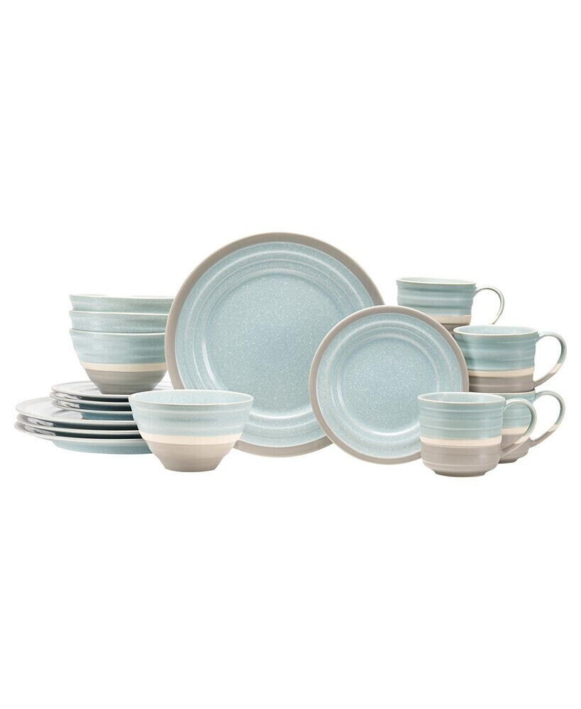 Baum harp Dinnerware 16 Piece Set, Service for 4