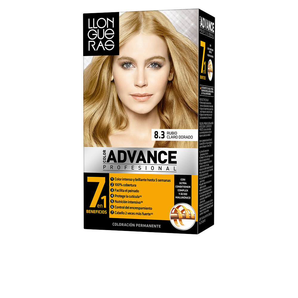 Llongueras Color Advance Permanent Hair Color No.8,3 Light Golden Blonde Перманентная краска для волос, оттенок светло-золотистый блонд