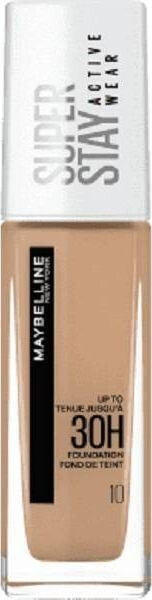 Maybelline Super Stay Active Wear No. 10 Ivory Суперстойкий тональный крем не забывающий поры 30 мл