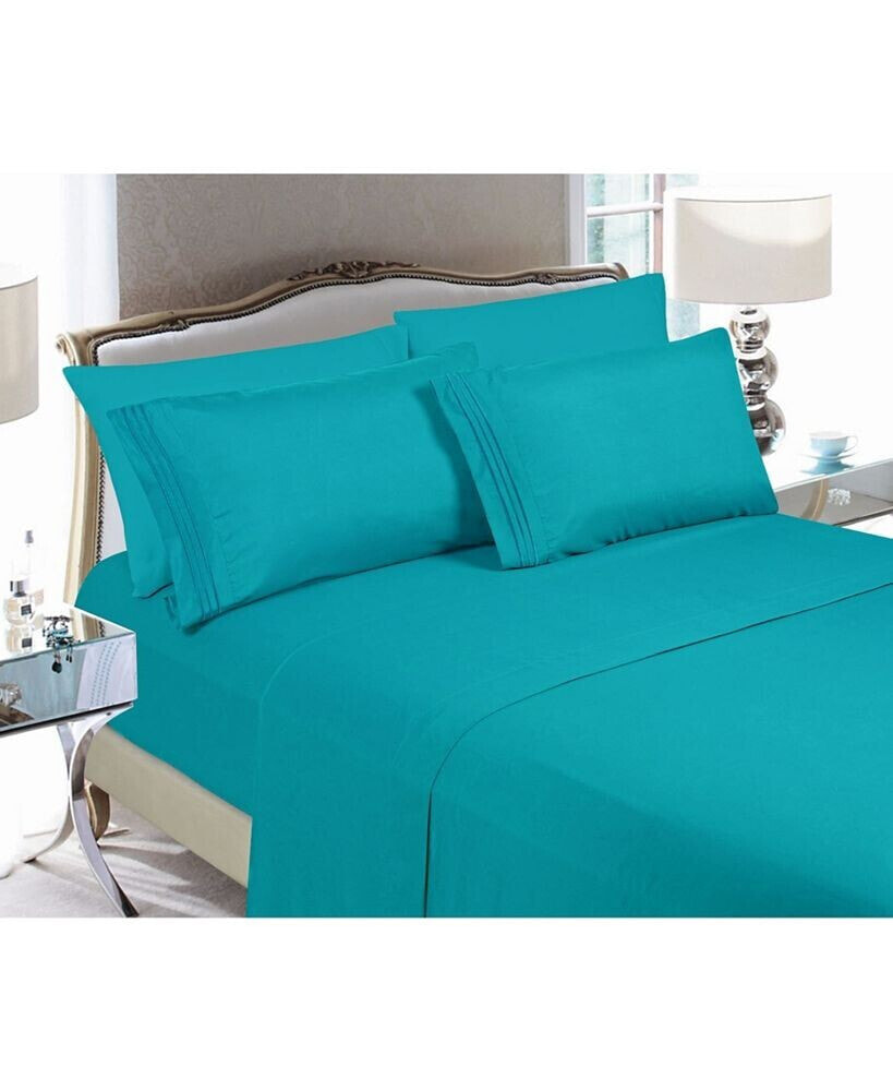 Elegant Comfort luxury Soft Solid 6 Pc. Sheet Set, Queen