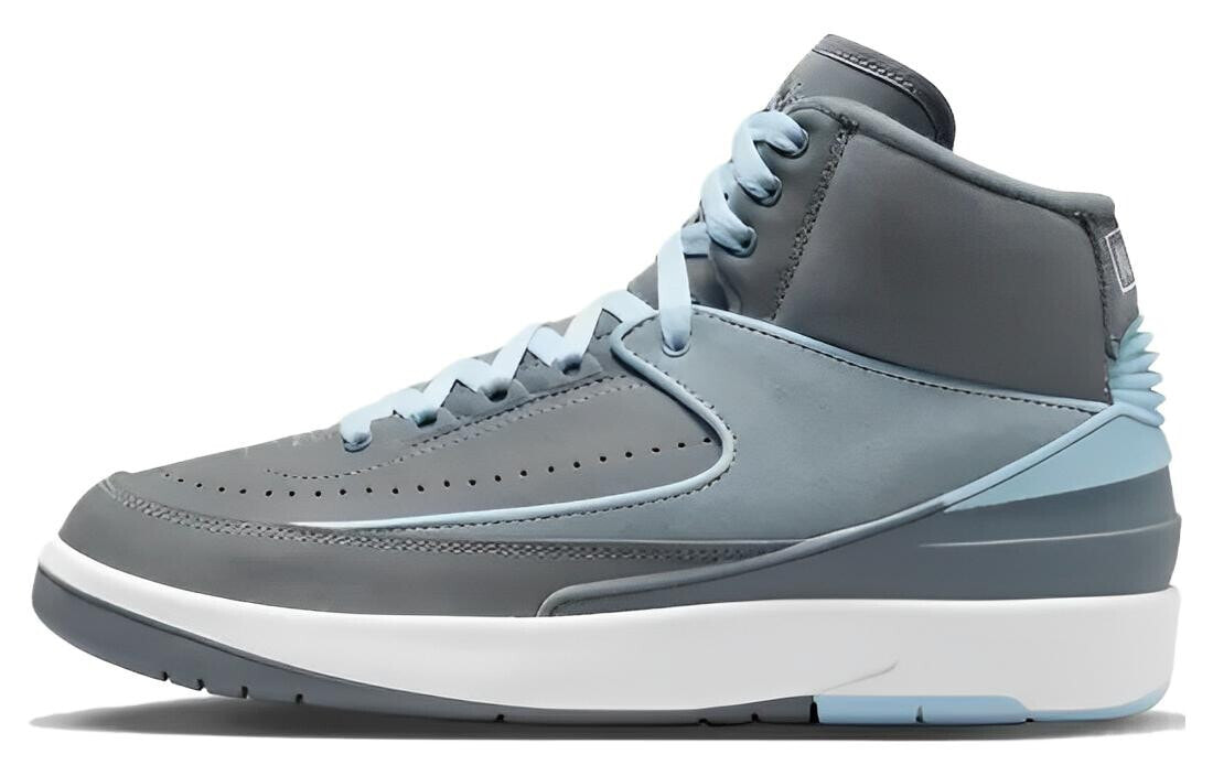 Jordan Air Jordan 2 Cool Grey 高帮 复古篮球鞋 女款 银灰色 / Кроссовки Jordan Air Jordan 2 Cool Grey FB8871-041