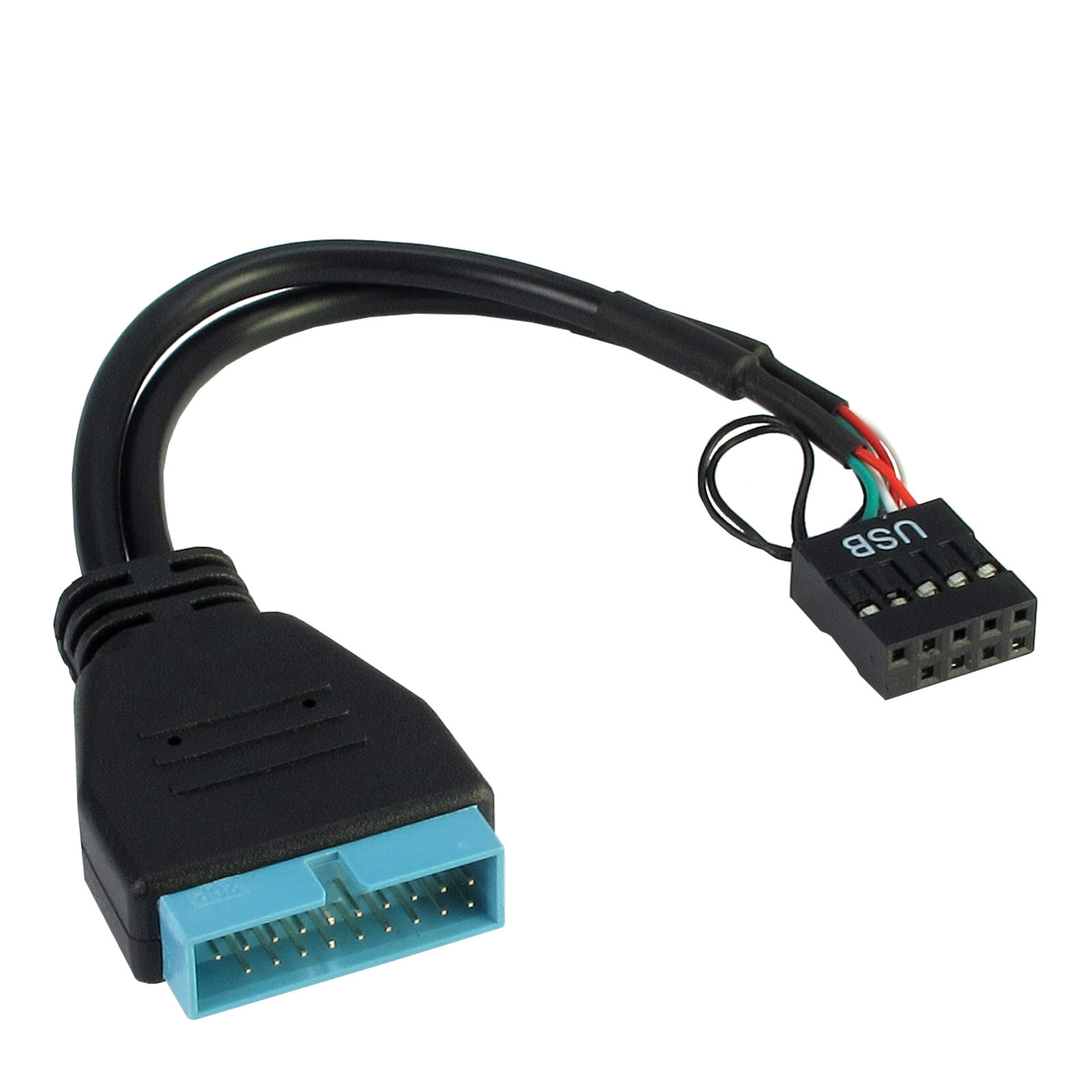 Inter-Tech 88885217 кабельный разъем/переходник USB 3.0 USB 2.0 Черный