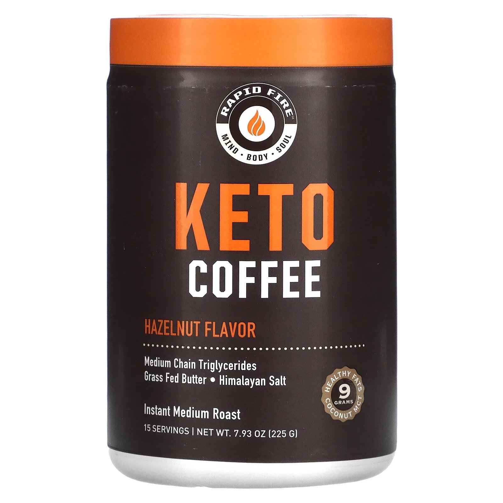 Keto Coffee, Hazelnut, Instant, Medium Roast, 7.93 oz (225 g)