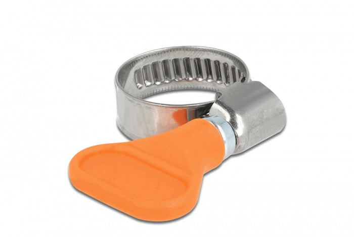 19512 - Butterfly clamp - Orange - Plastic - Stainless steel - Polybag - 1.2 cm - 2 cm