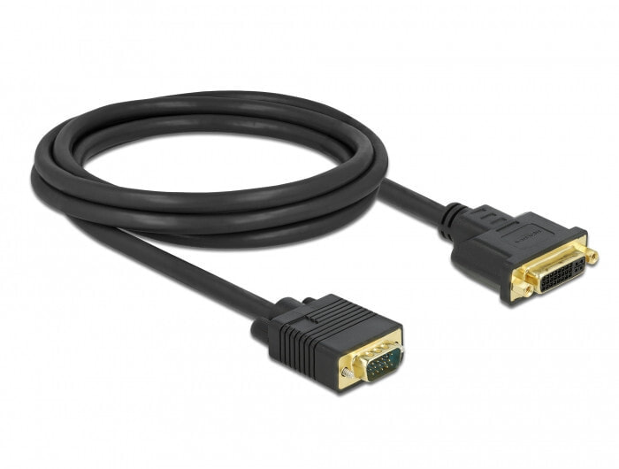 DeLOCK 86757 видео кабель адаптер 2 m DVI-A VGA (D-Sub) Черный