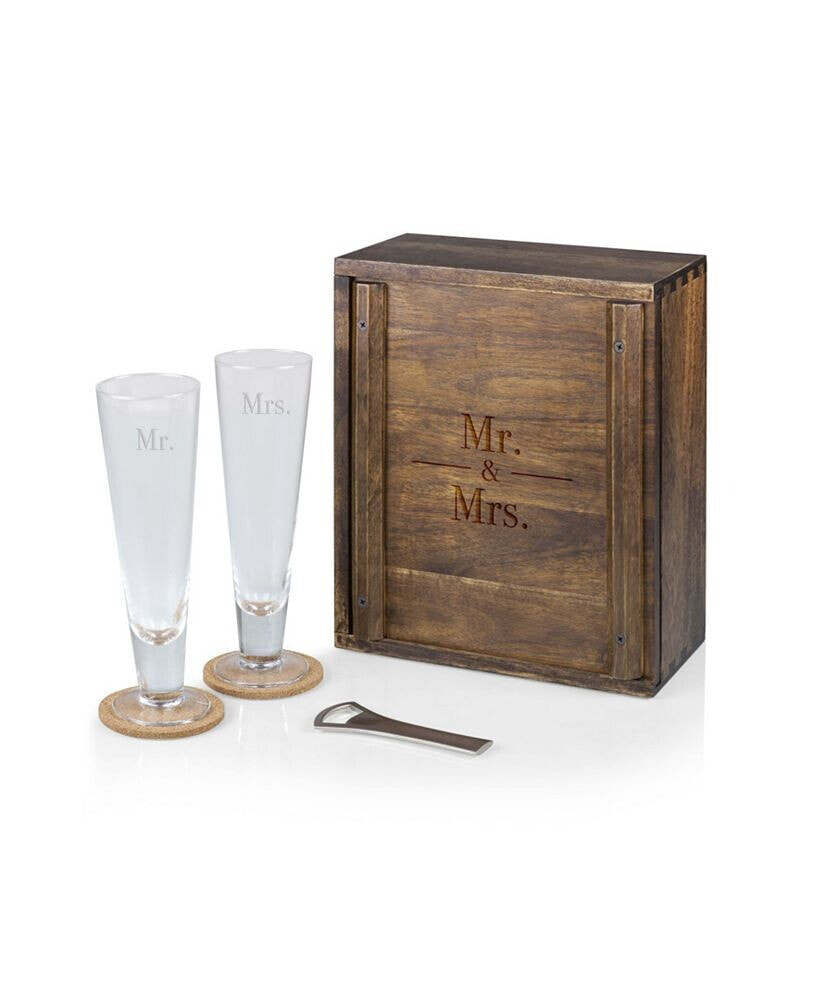 Legacy mr. Mrs. Pilsner Beer Glass Gift Set